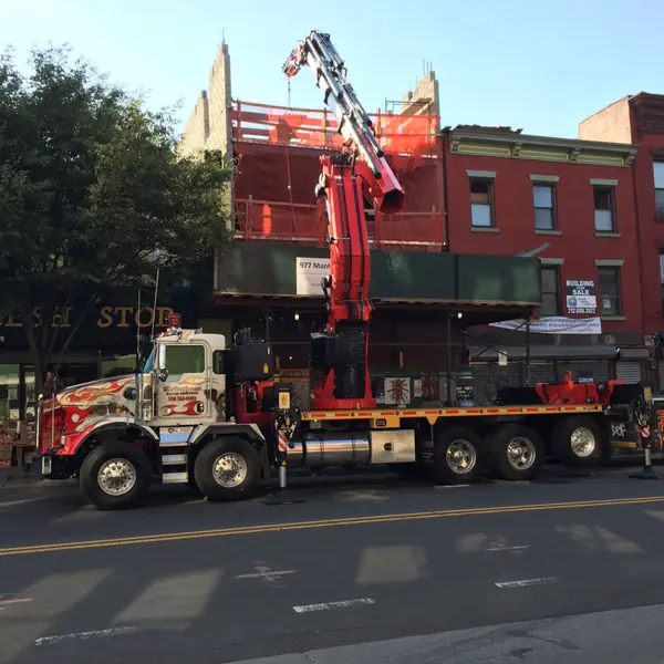 Trinchese boom truck crane on a New York City job site 7