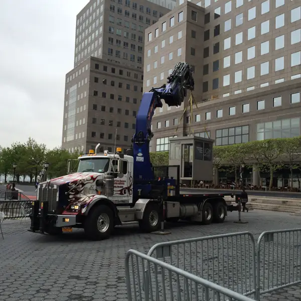 Trinchese boom truck crane on a New York City job site 4