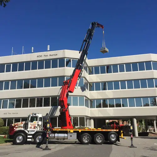 Trinchese boom truck crane on a New York City job site 3