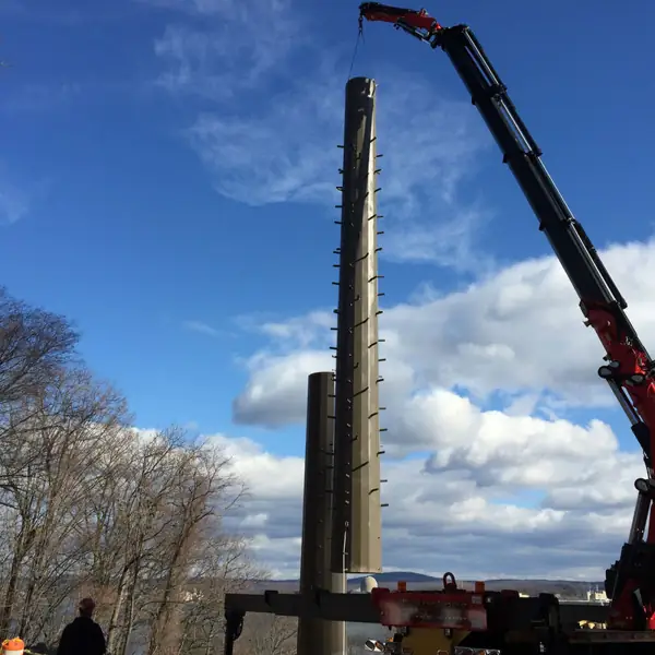 Trinchese boom truck crane on a New York City job site 8